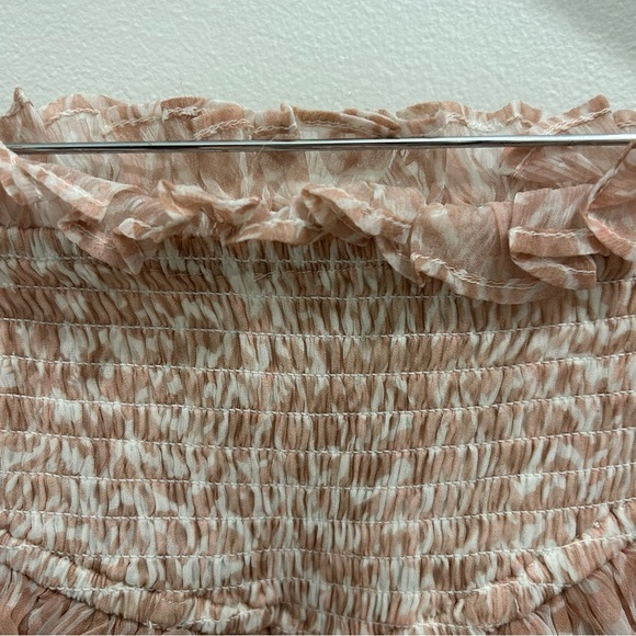 Cleobella Kenna Mini Skirt Small zebra blush pink ruffle - Picture 5 of 10